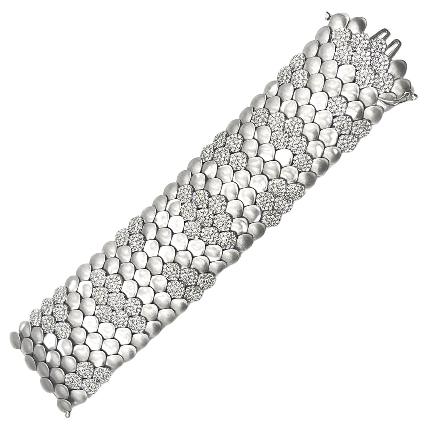 Paolo Costagli - 18k White Gold Diamond Snake Bracelet