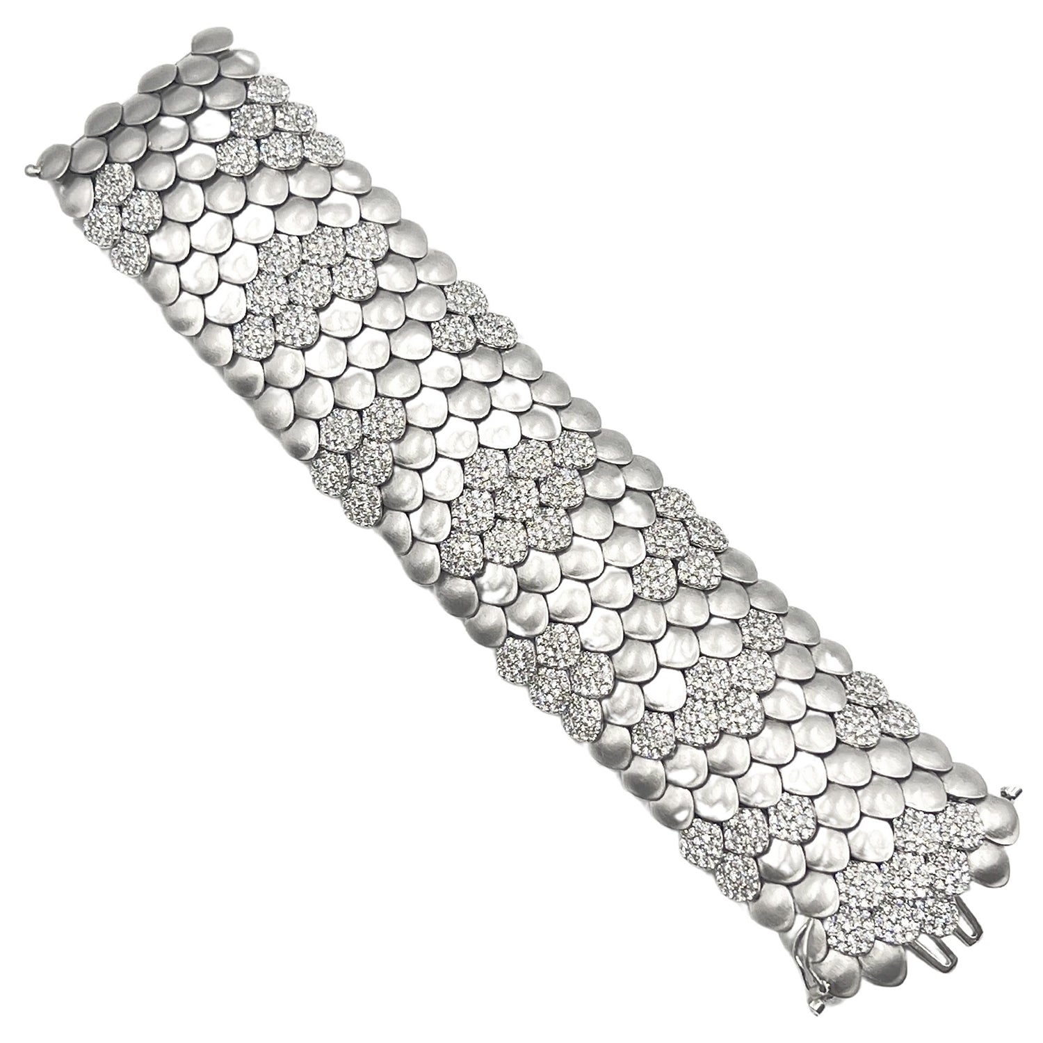 Paolo Costagli - 18k White Gold Diamond Snake Bracelet