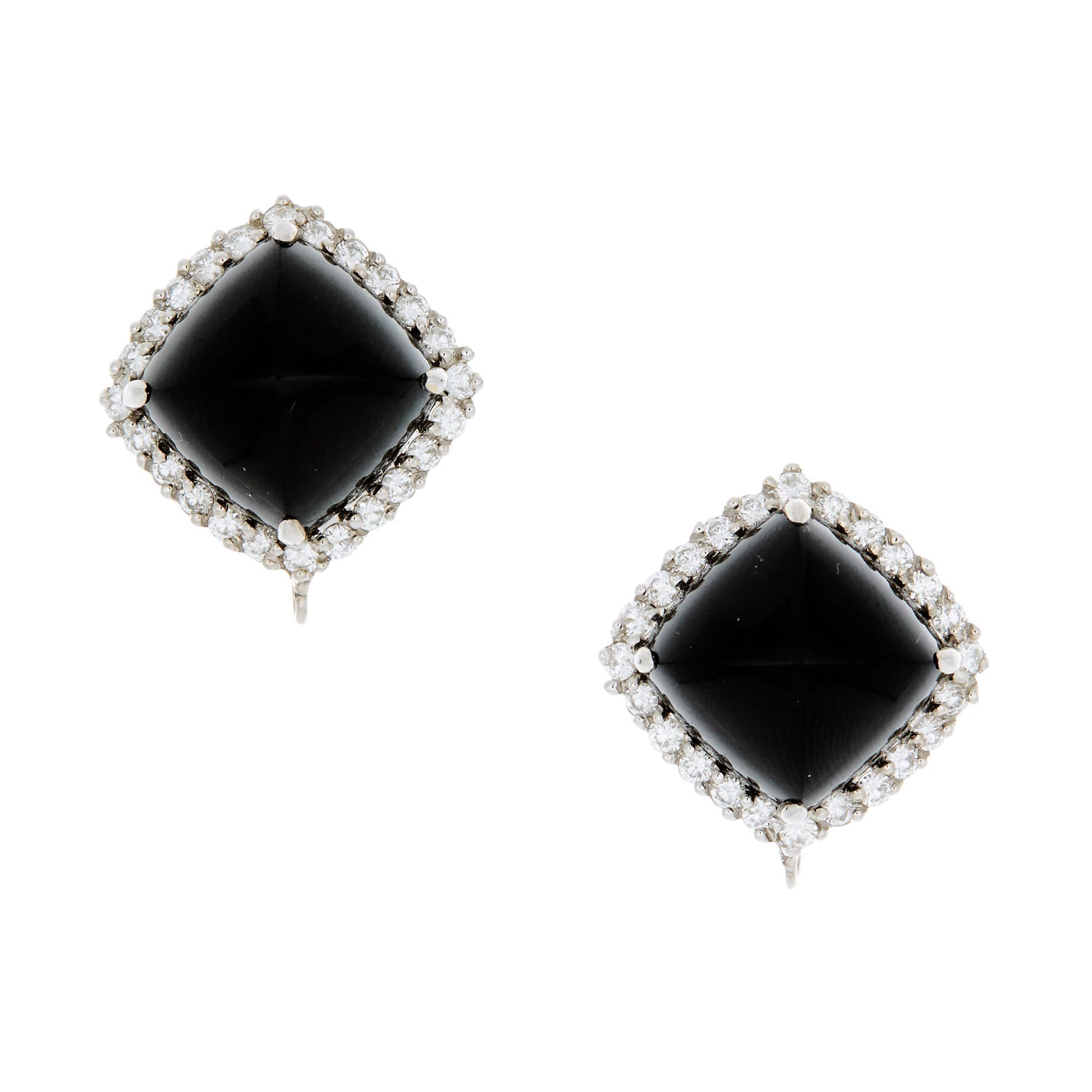 Paolo Costagli - Black & Green Jade Diamond Drop Earrings