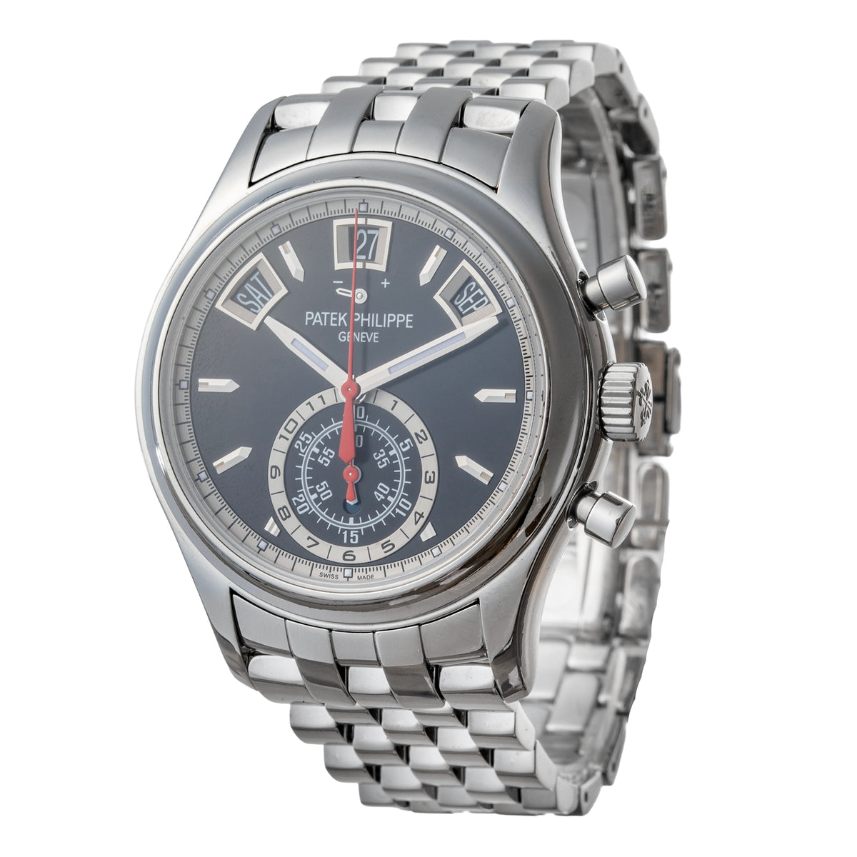Annual Calendar Chronograph Black Dial Steel (5960/1A-010)