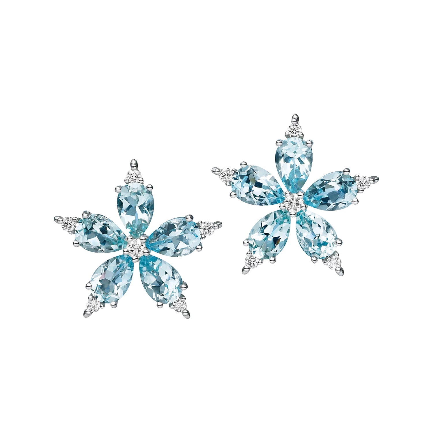 Paul Morelli - Aquamarine Diamond Stellanise Stud Earrings