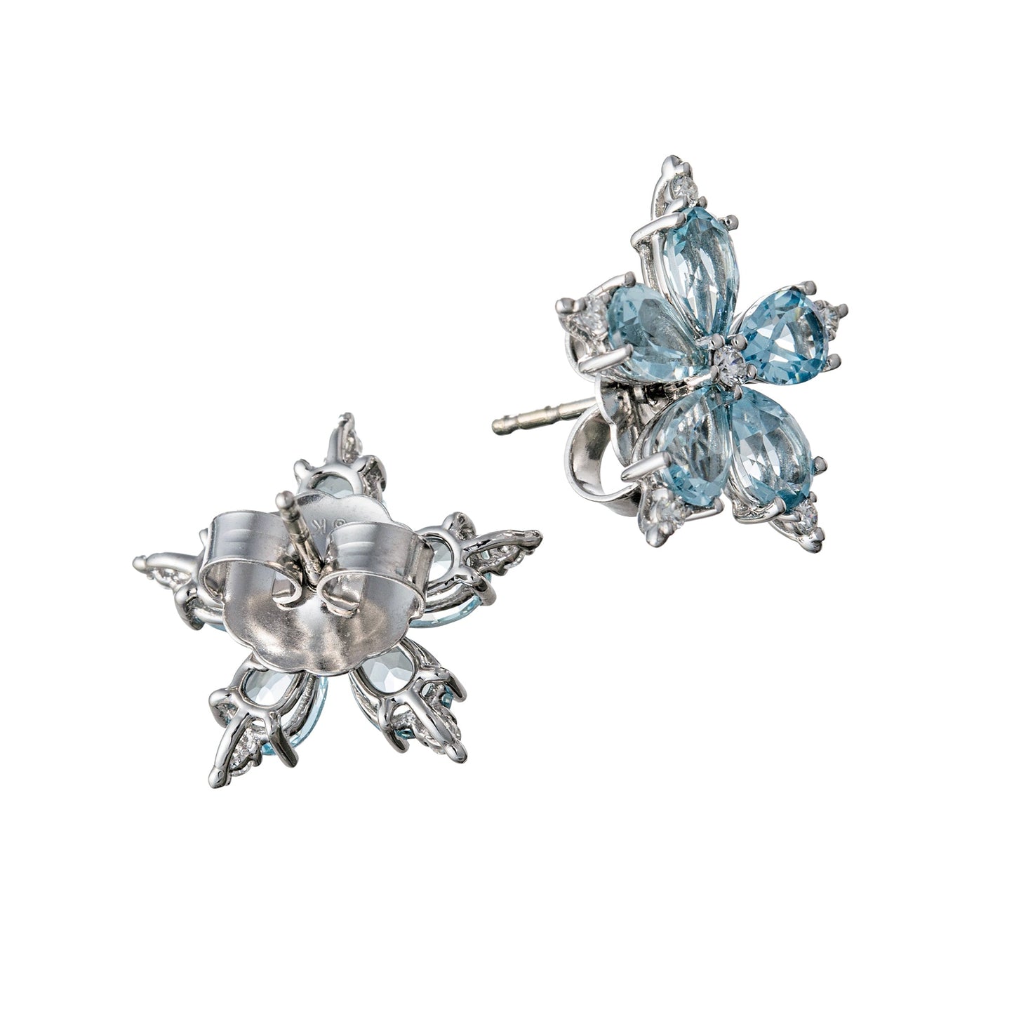 Paul Morelli - Aquamarine Diamond Stellanise Stud Earrings