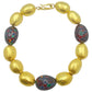Peggy Guinness - Gold & Silver Gem - Set Bead Necklace