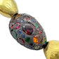 Peggy Guinness - Gold & Silver Gem - Set Bead Necklace