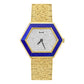 Piaget - Vintage Yellow Gold Lapis Diamond Watch (9553A6)