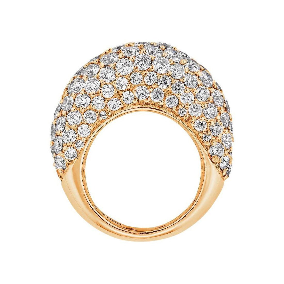 Piranesi - 18k Rose Gold Diamond Large Dome Ring