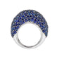 Piranesi - 18k White Gold Blue Sapphire Large Dome Ring