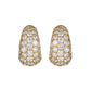 Piranesi - 18k Yellow Gold Diamond Domed Huggie Earrings