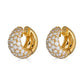 Piranesi - 18k Yellow Gold Diamond Domed Huggie Earrings