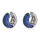 Piranesi - Blue Sapphire Domed Huggie Earrings