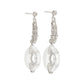 Platinum Rock Crystal Onyx Diamond Drop Earrings