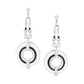 Platinum Rock Crystal Onyx Diamond Drop Earrings