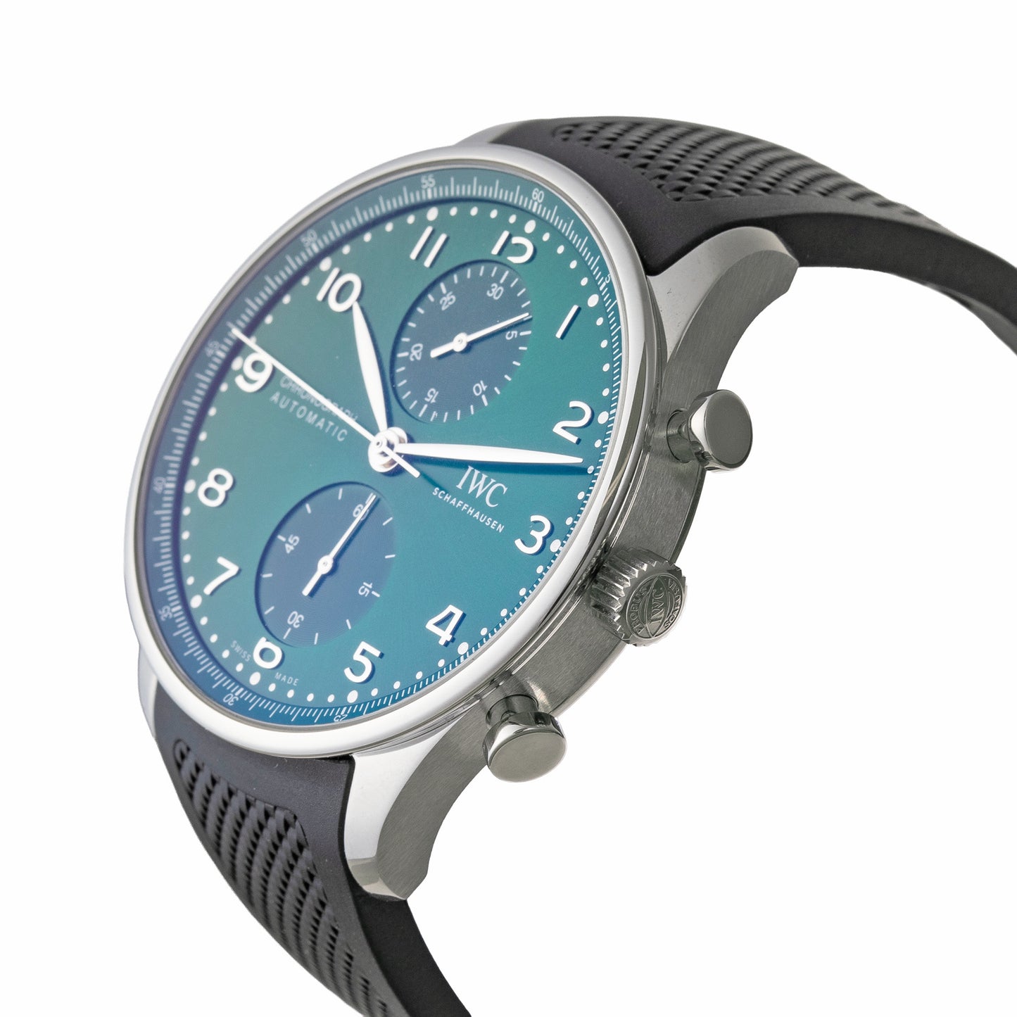 Pre-Owned Portugieser Chronograph Green Dial Watch (IW371615)