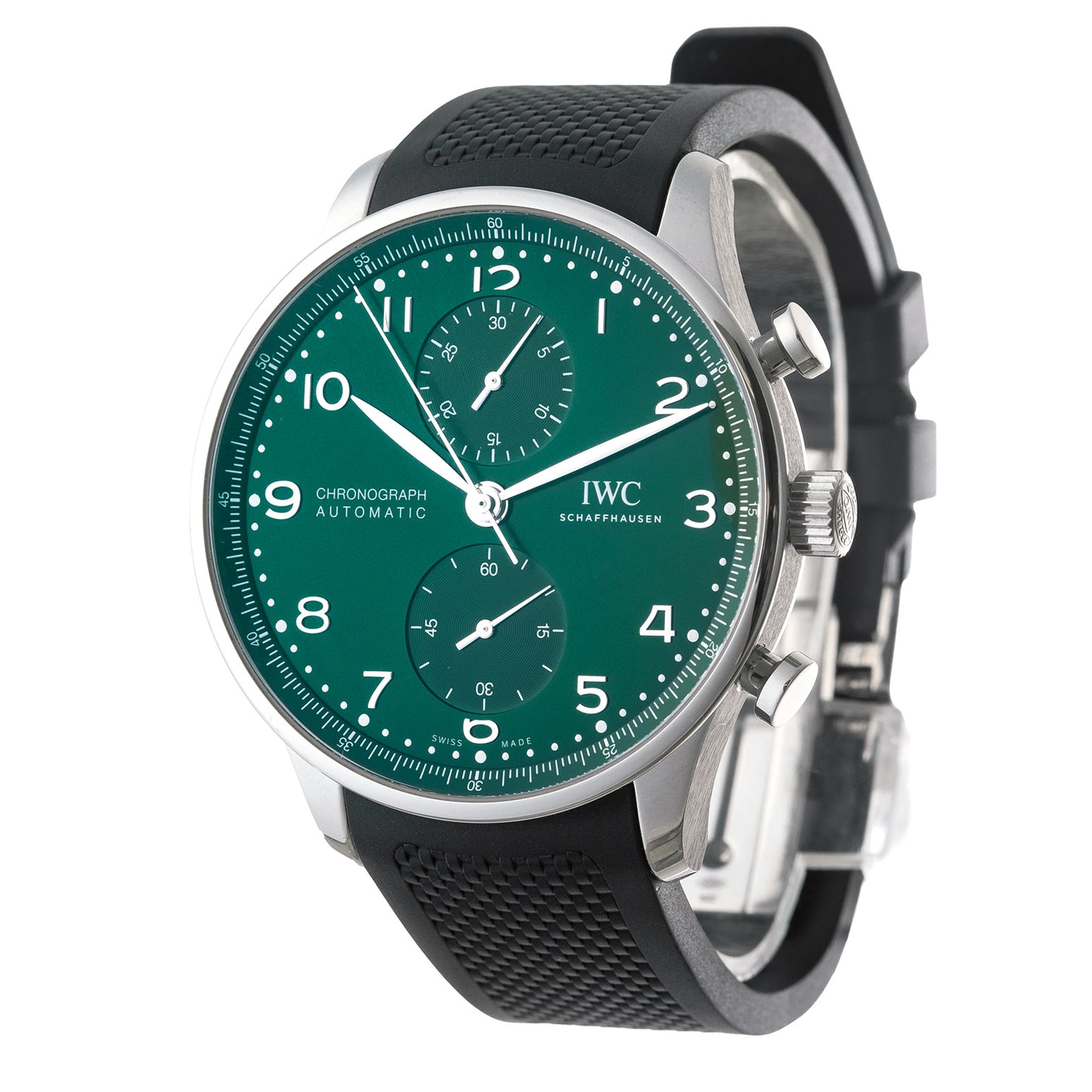 Pre-Owned Portugieser Chronograph Green Dial Watch (IW371615)