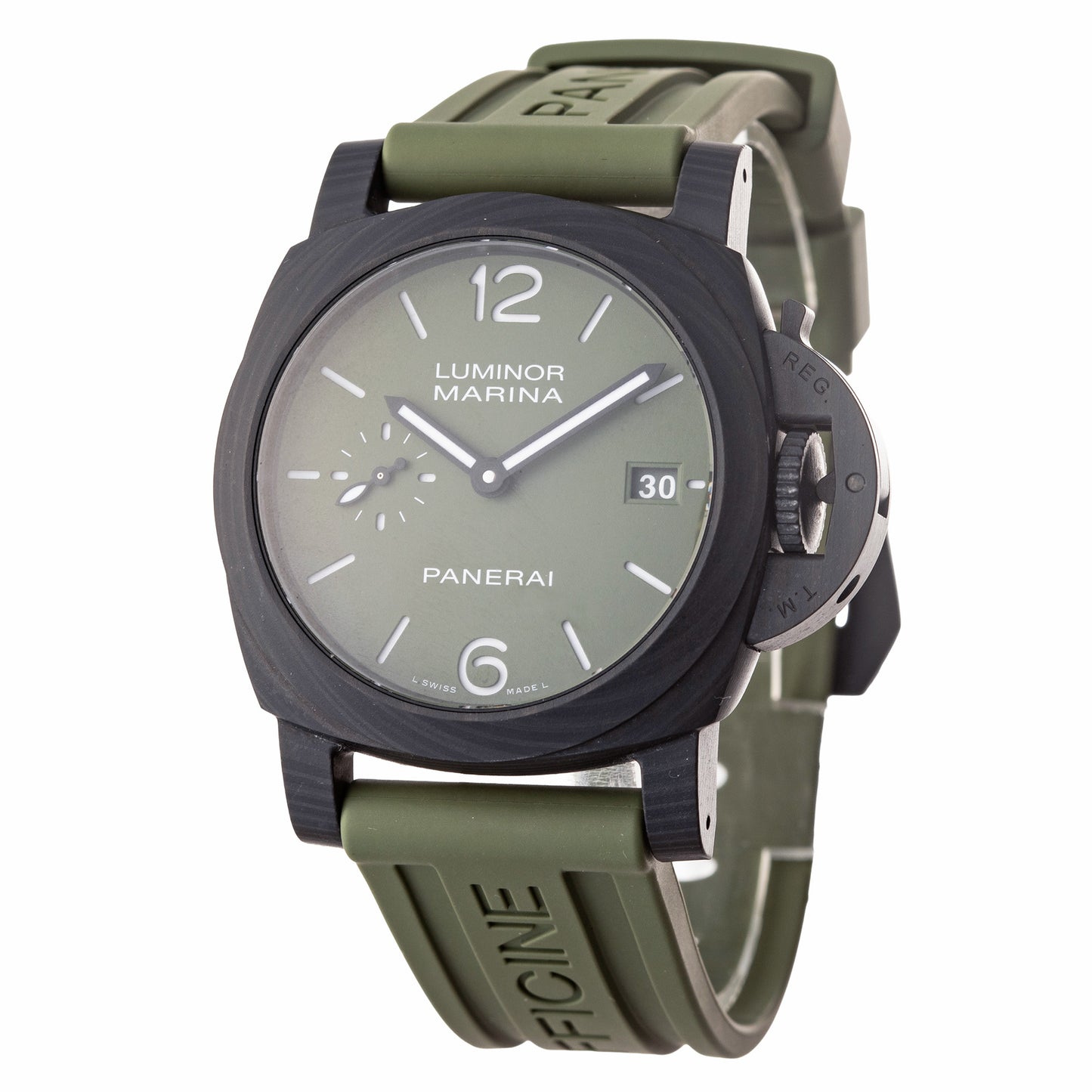 Pre-Owned Luminor Quaranta 40mm Green Dial Carbotech (PAM01526)