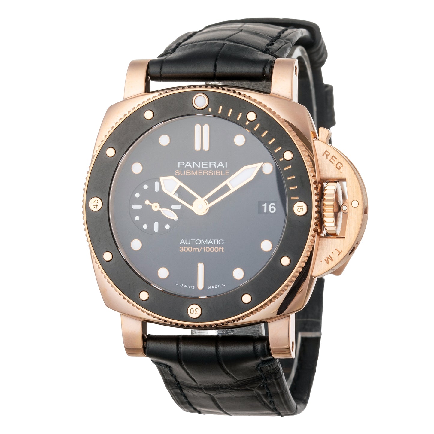 Pre-Owned Submersible 42mm Goldtech Watch (PAM02164)