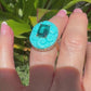 18k Gold Turquoise Tourmaline Diamond Sapphire Ring