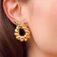 18k Yellow Gold Twisted Horn Earrings