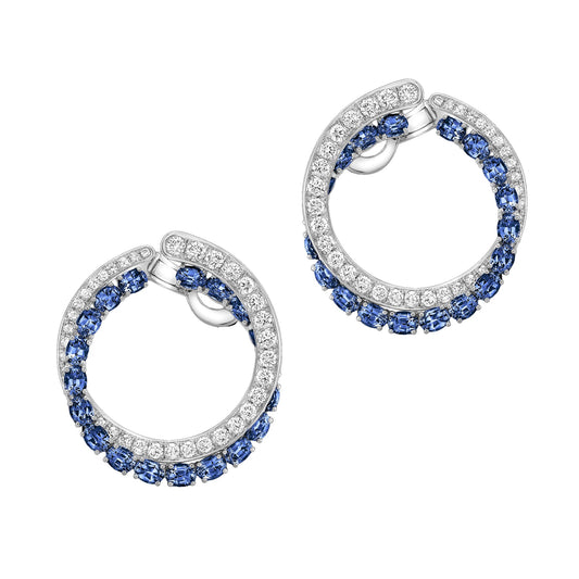 Robert Procop - Blue Sapphire Diamond American Glamour Eternal Earrings