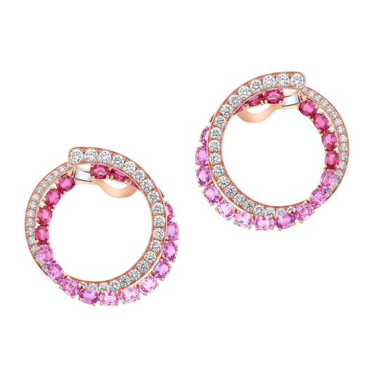 Robert Procop - Pink Sapphire Diamond American Glamour Eternal Earrings