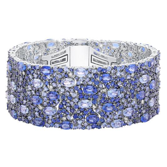 Robert Procop - Sapphire Diamond American Glamour Wide Bracelet