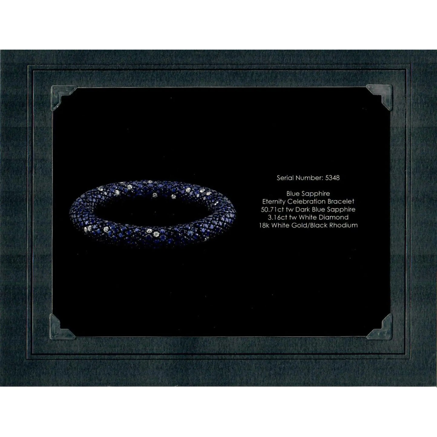 Sapphire Diamond Eternity Celebration Flexible Bracelet