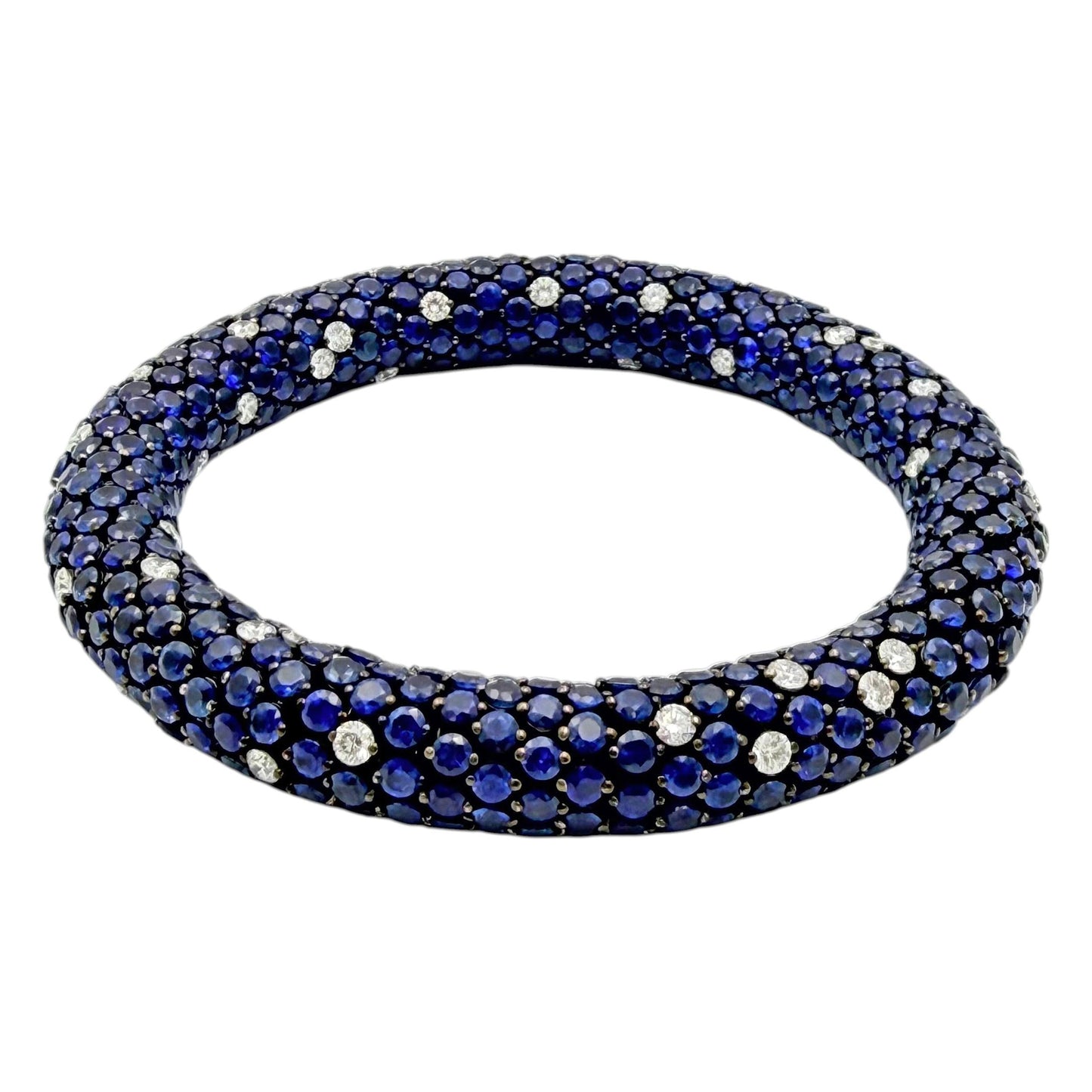 Sapphire Diamond Eternity Celebration Flexible Bracelet