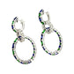 Robert Procop - Sapphire Tsavorite Diamond Triple-Hoop Drop Earrings
