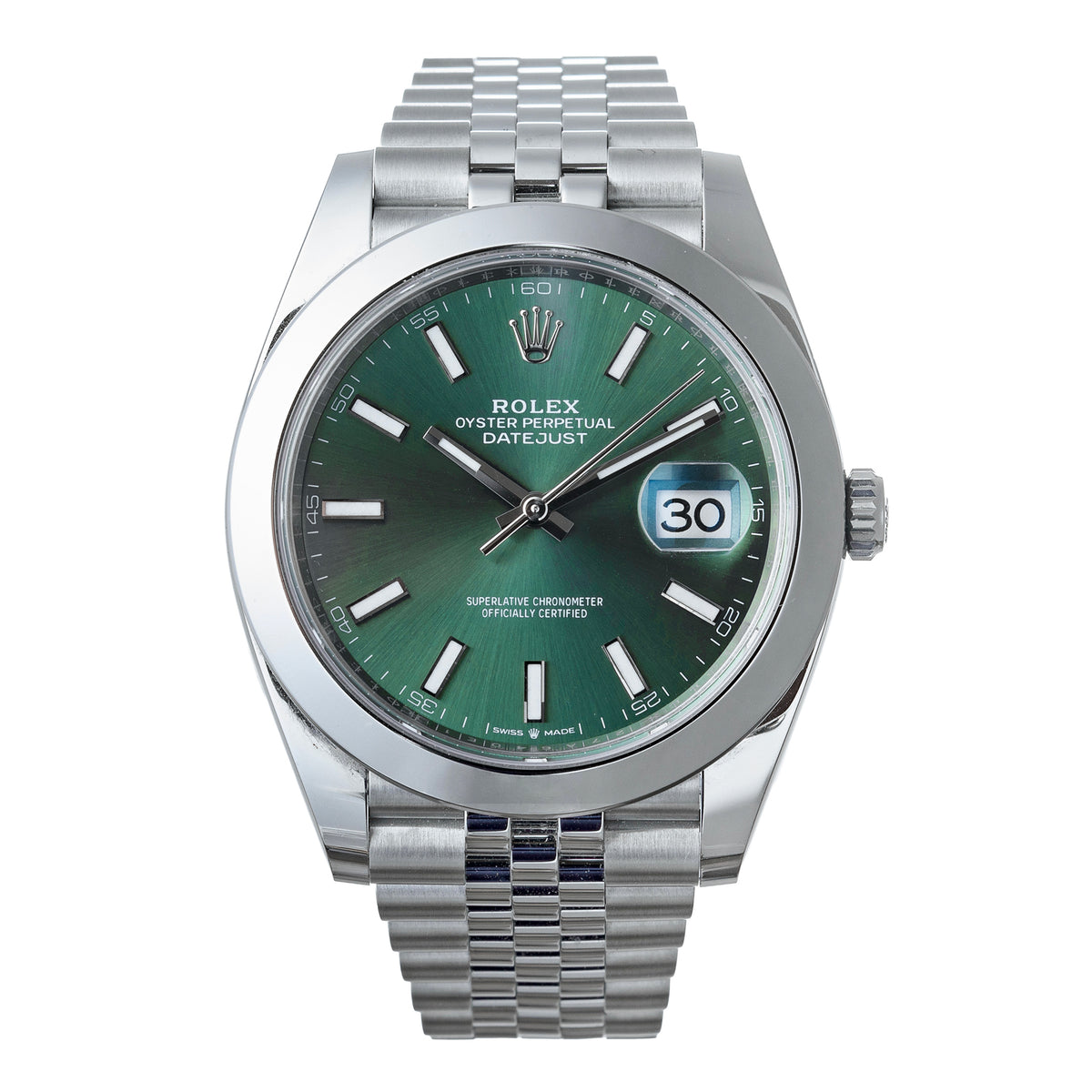 Datejust 41 Mint Green Dial Oystersteel (126300-0020)
