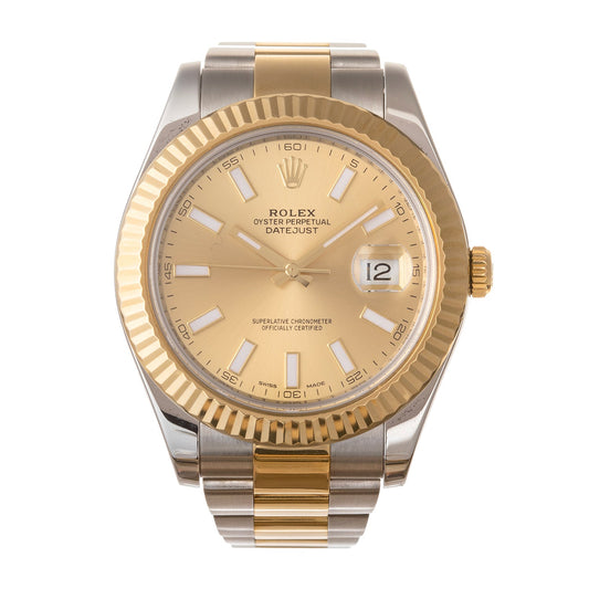 Rolex - Datejust 41 Champagne Dial Oystersteel Yellow Gold (126333 - 0009)