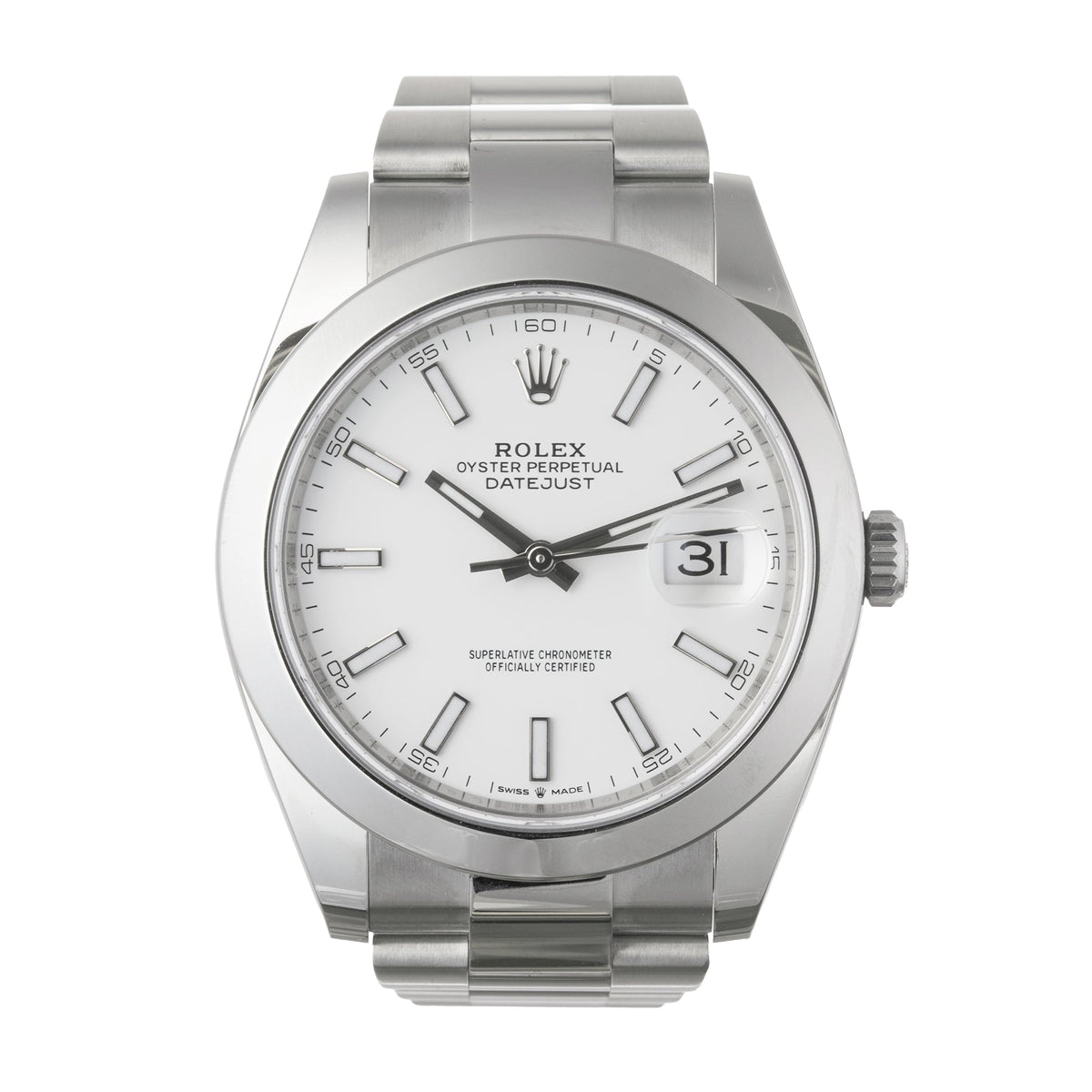 Rolex - Datejust 41 White Dial Oystersteel (126300-0005)