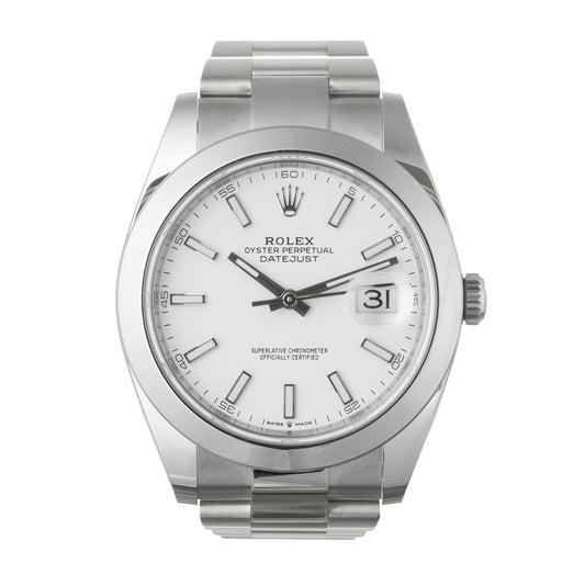 Rolex - Datejust 41 White Dial Oystersteel (126300-0005)
