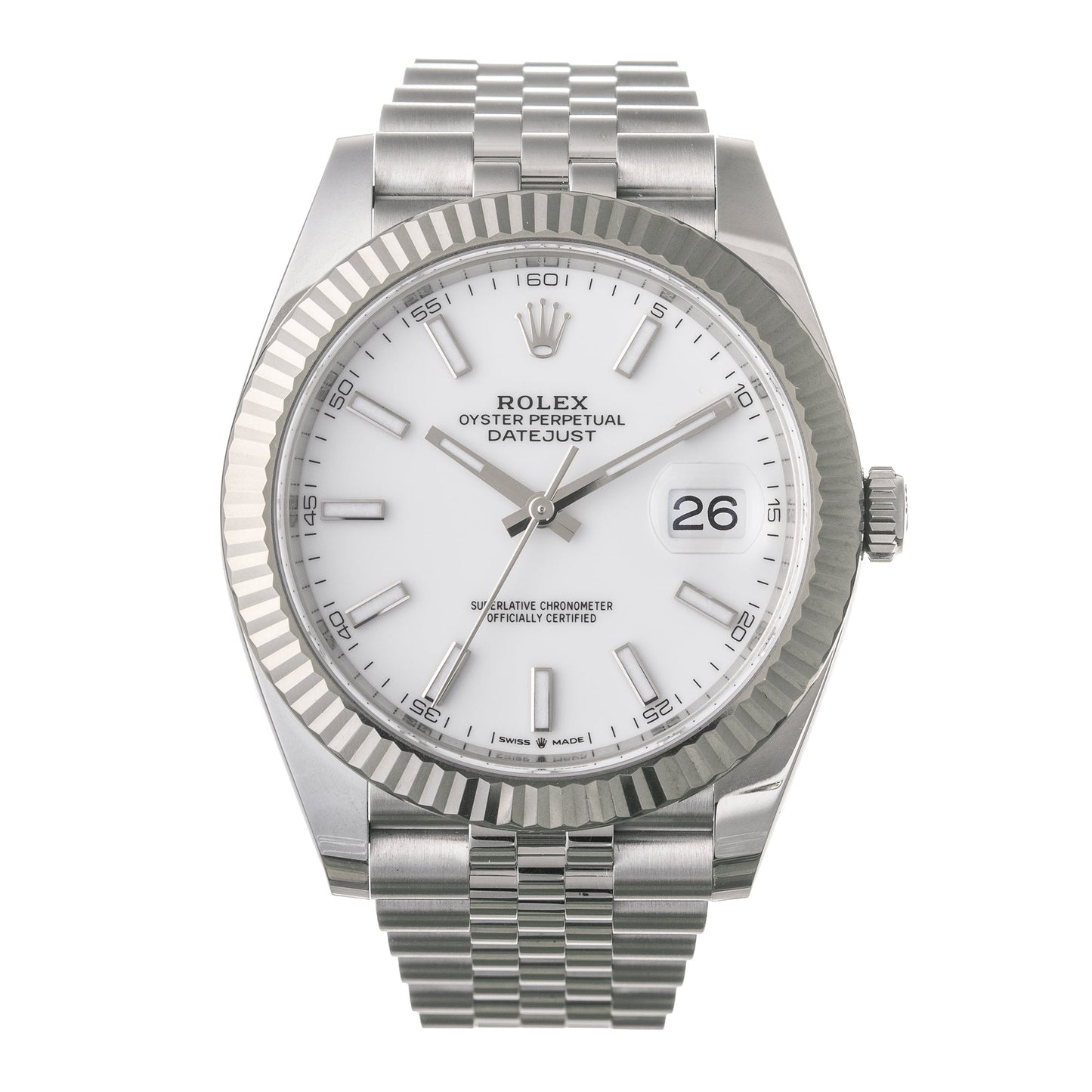 Rolex - Datejust 41 White Dial Oystersteel Watch (126334 - 0010)