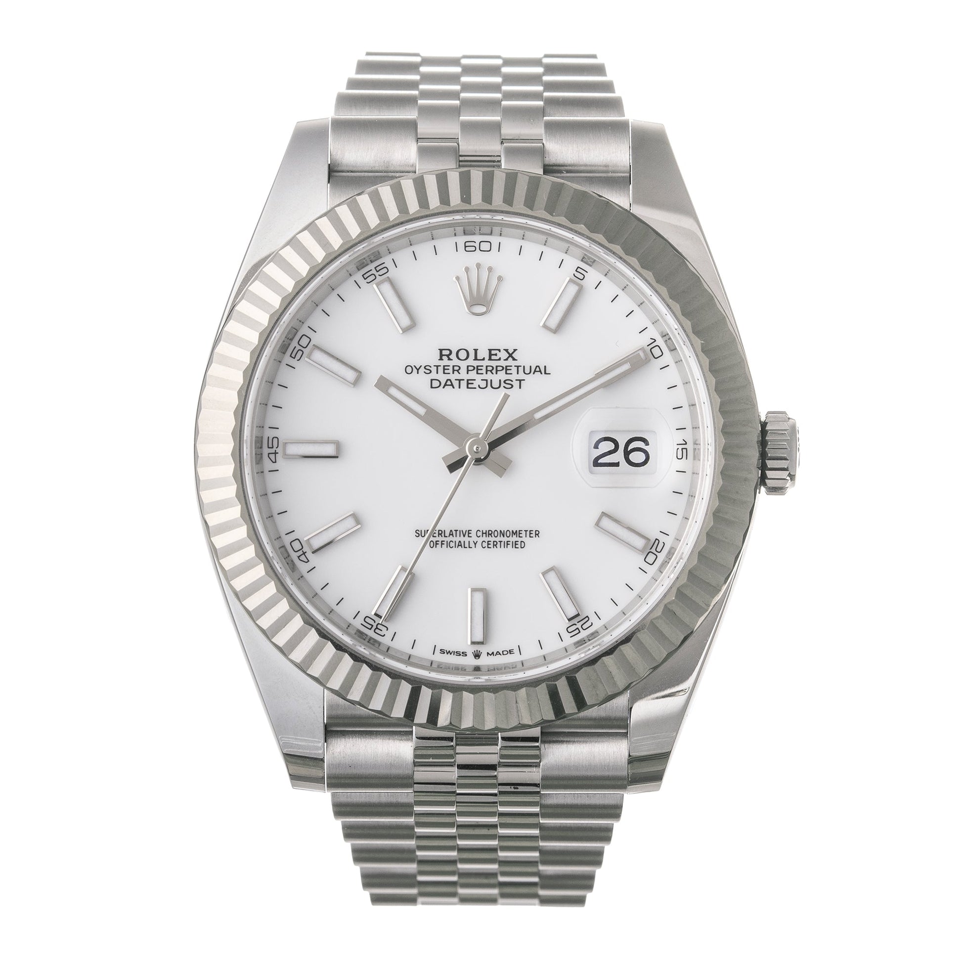 Rolex - Datejust 41 White Dial Oystersteel Watch (126334 - 0010)