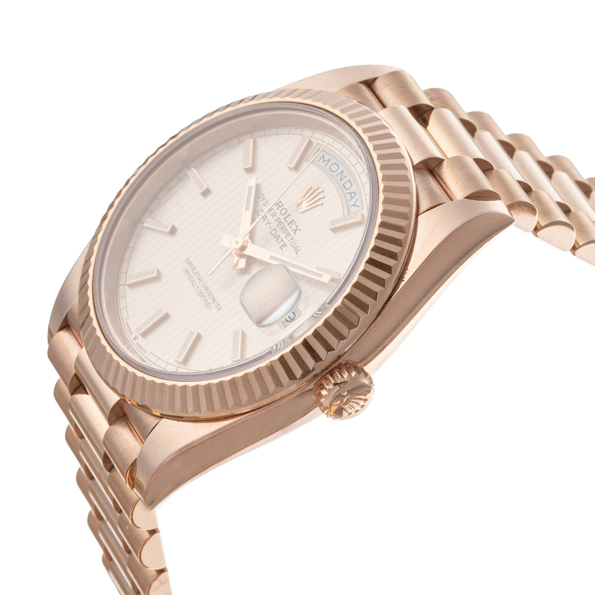 228235 Rolex Day-Date 40 Everose Gold (228235) – Greenleaf & Crosby