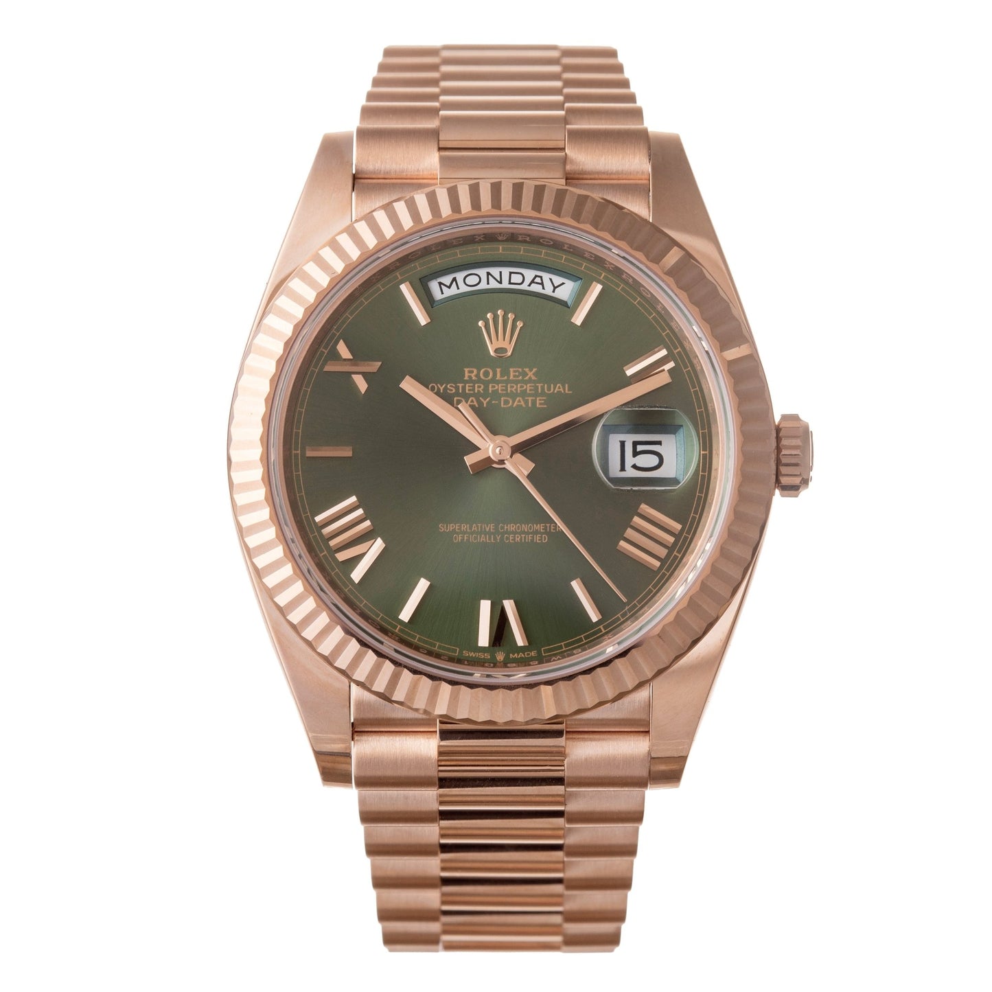 Rolex - Day-Date 40 Olive Green Dial Everose Gold (228235-0025)