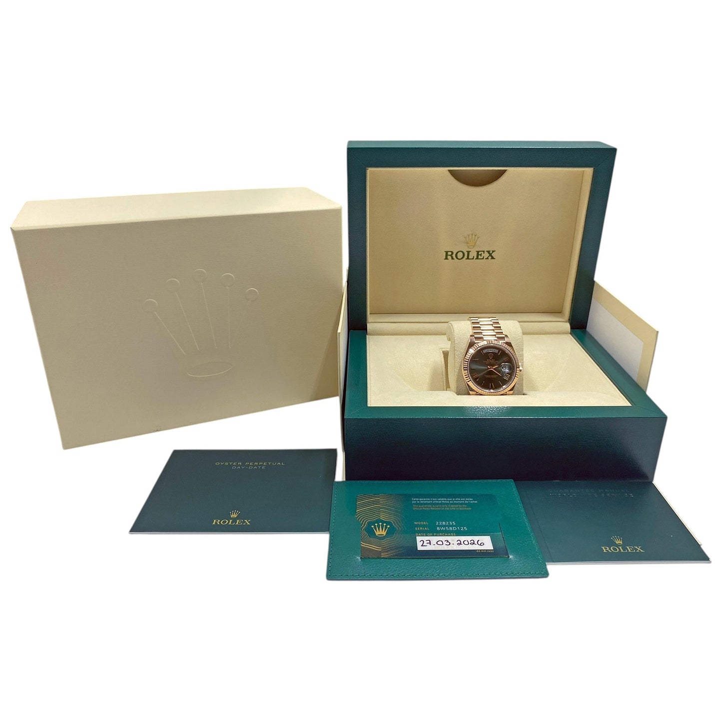 Rolex - Day-Date 40 Olive Green Dial Everose Gold (228235-0025)
