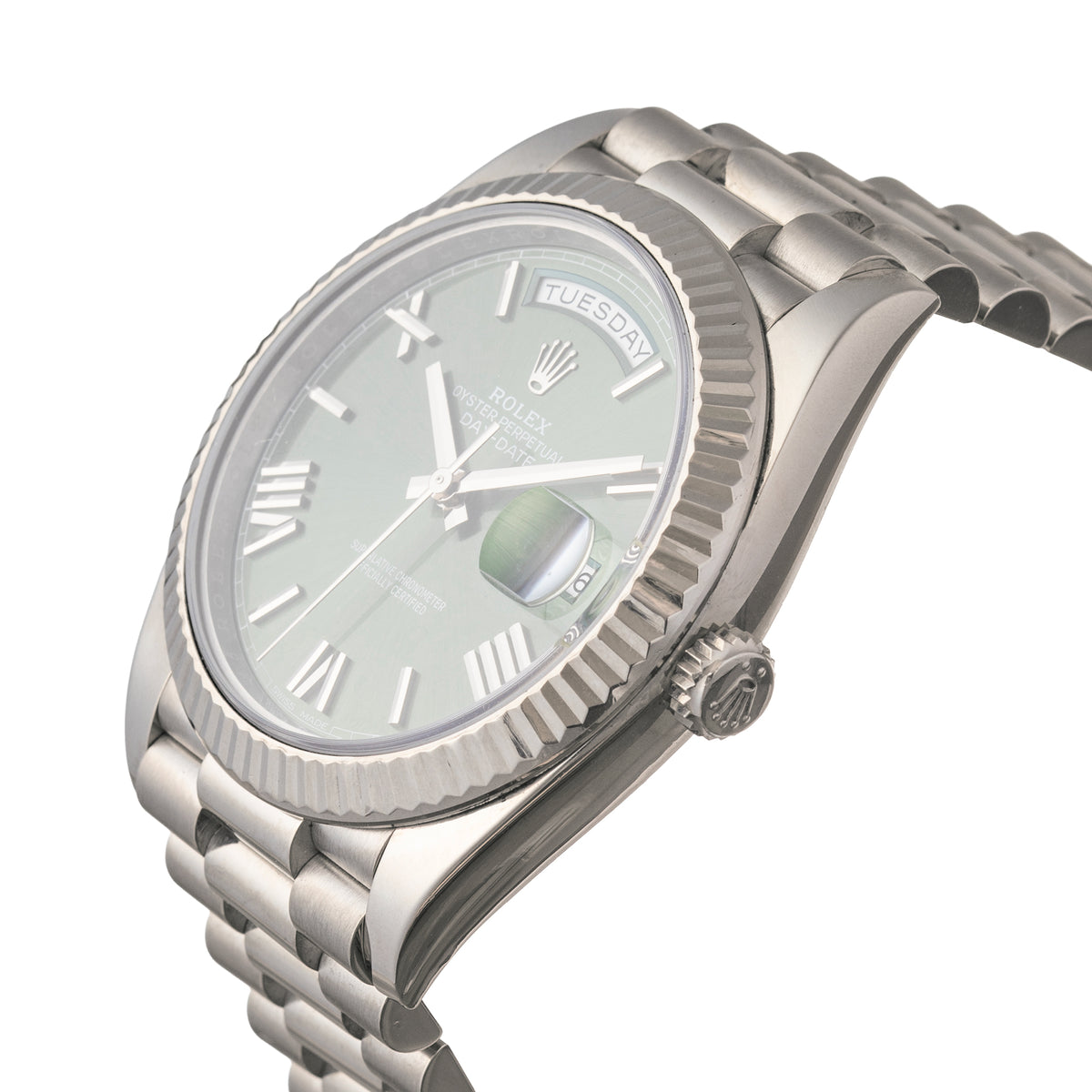 Day-Date 40 Olive Dial White Gold (228239)
