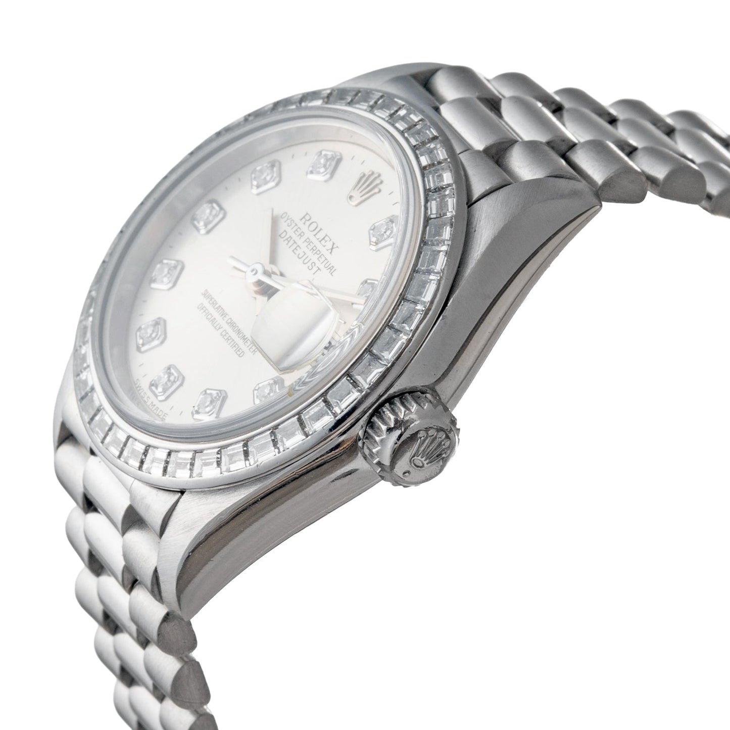Rolex - Lady - Datejust 26 Platinum Baguette Diamond Bezel (79126)
