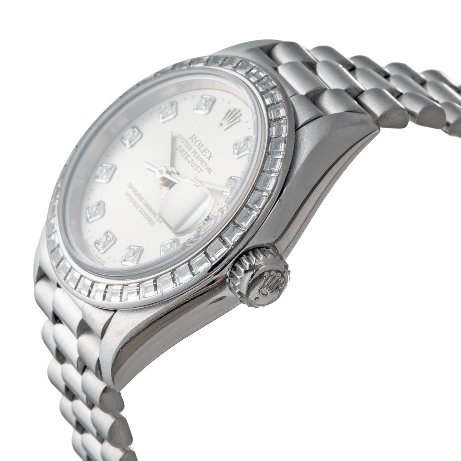 Rolex - Lady - Datejust 26 Platinum Baguette Diamond Bezel (79126)