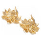 Sabbadini - 18k Gold Rock Crystal Diamond Flowerhead Earrings