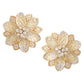 Sabbadini - 18k Gold Rock Crystal Diamond Flowerhead Earrings