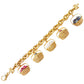 Seaman Schepps - 18k Gold Gem - Set Nantucket Basket Charm Bracelet