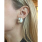 Seaman Schepps - 18k White Gold Pearl Turbo Shell Earrings