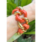 Seaman Schepps - 18k Yellow Gold Coral Large Link Bracelet