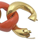 Seaman Schepps - 18k Yellow Gold Coral Large Link Bracelet