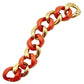 Seaman Schepps - 18k Yellow Gold Coral Large Link Bracelet