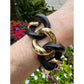 Seaman Schepps - 18k Yellow Gold Ebony Wood Classic Link Bracelet