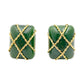 Seaman Schepps - 18k Yellow Gold Nephrite Jade Cage Earrings