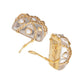 Seaman Schepps - 18k Yellow Gold Rock Crystal Pearl Caged Earrings